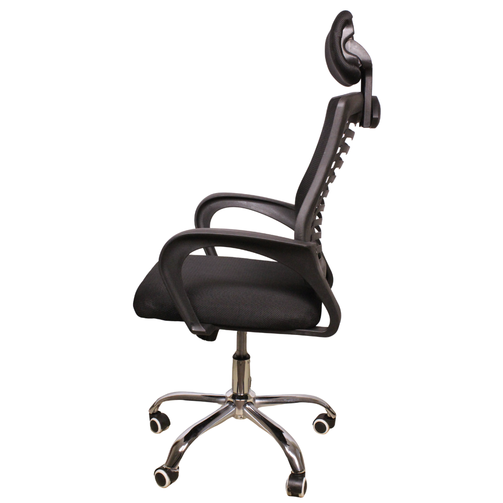 Secretarial Mesh Chair ~ Adjustable Headrest and Lumbar Support - Image 4