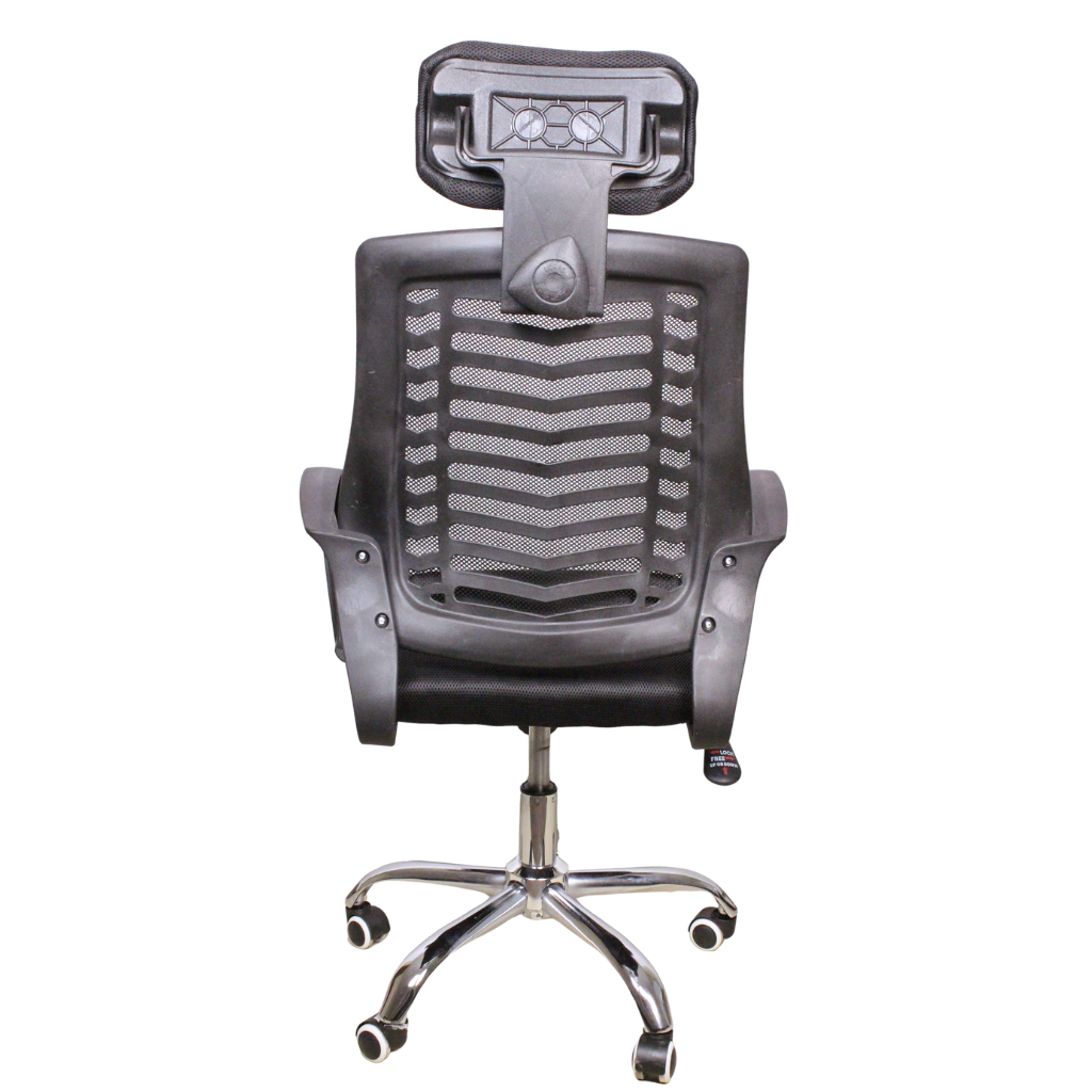 Secretarial Mesh Chair ~ Adjustable Headrest and Lumbar Support - Image 3