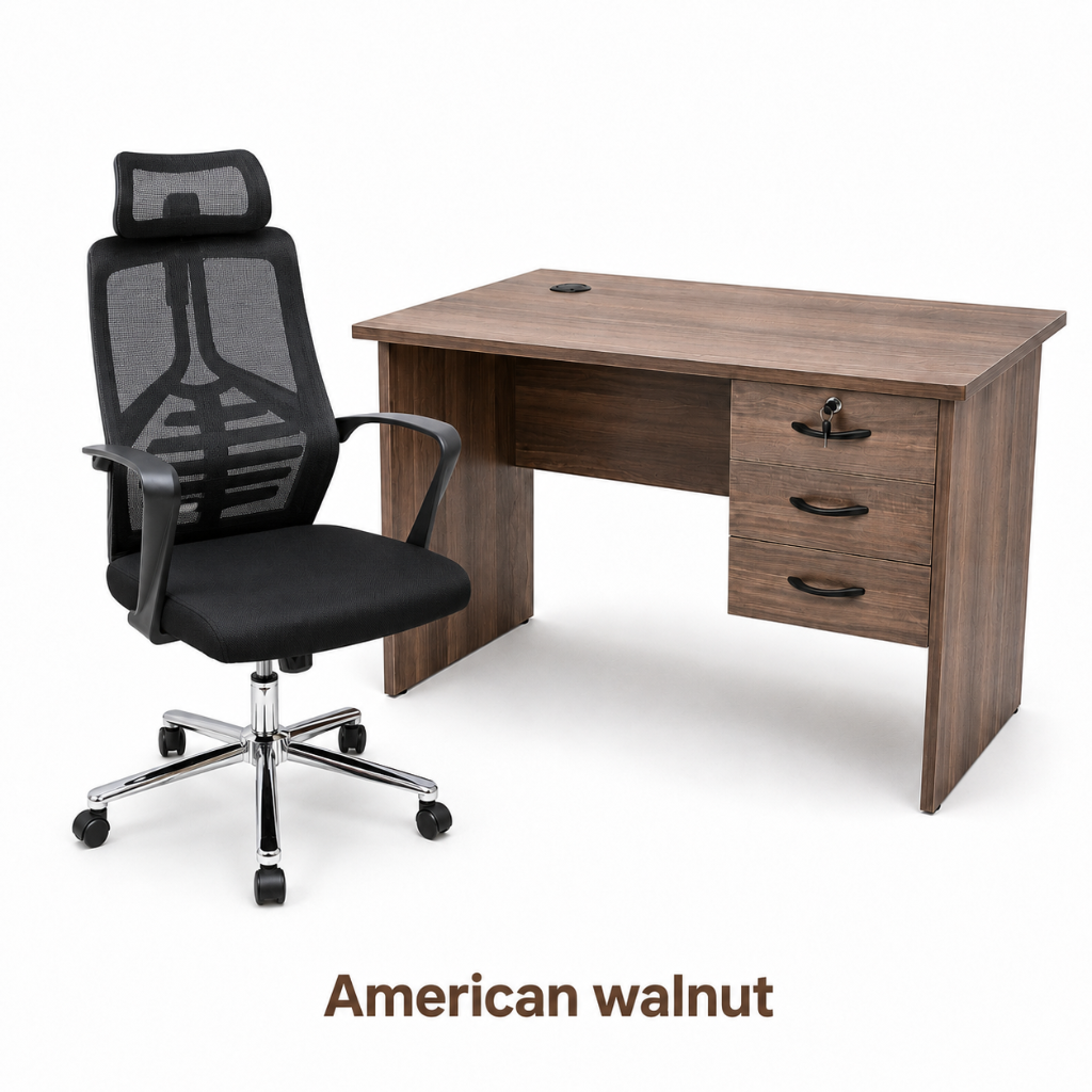 1M Desk & High-Back Ergonomic Mesh Chair Combo - Image 3