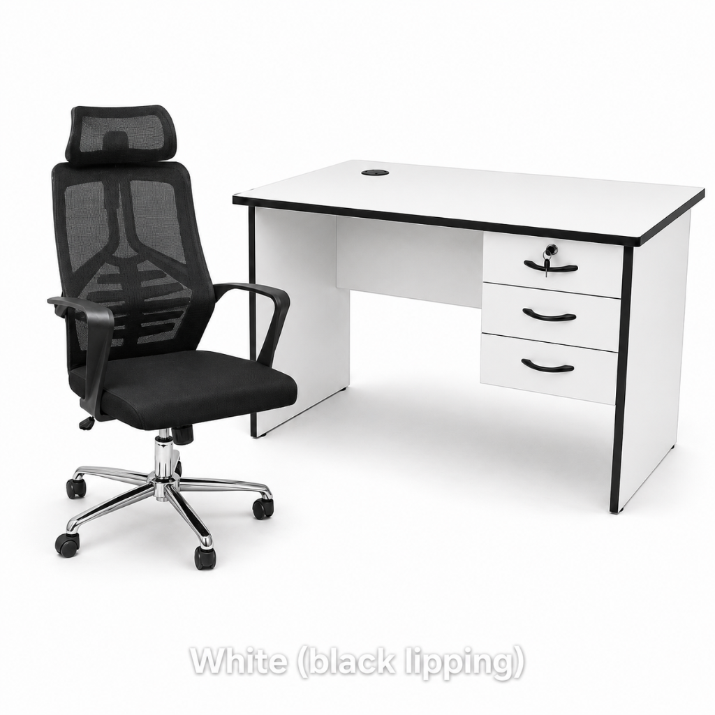 1M Desk & High-Back Ergonomic Mesh Chair Combo - Image 2