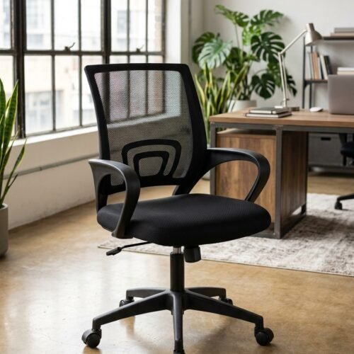 Modern Curved Ergonomic Mesh Swivel Chair
