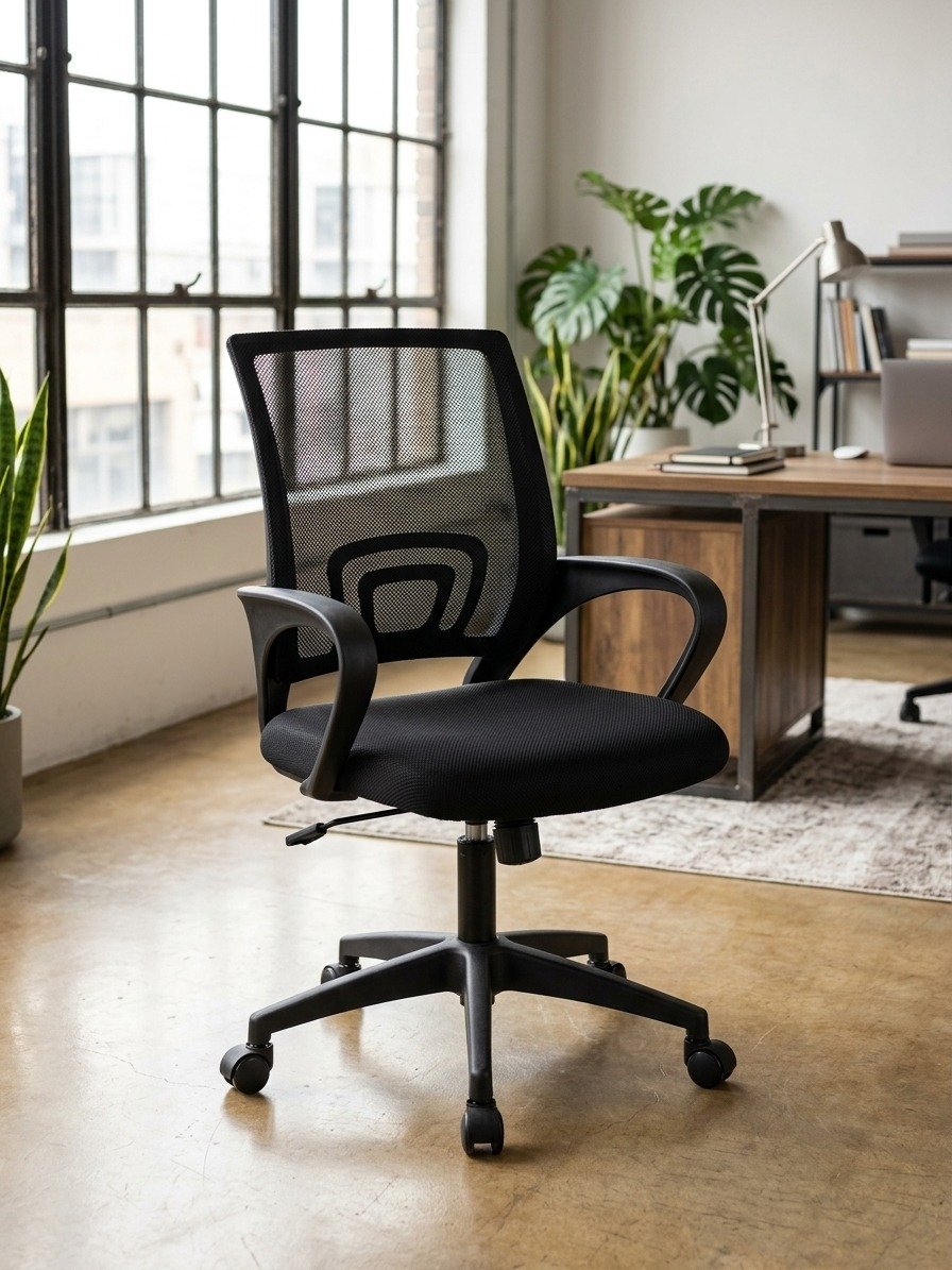 Modern Curved Ergonomic Mesh Swivel Chair