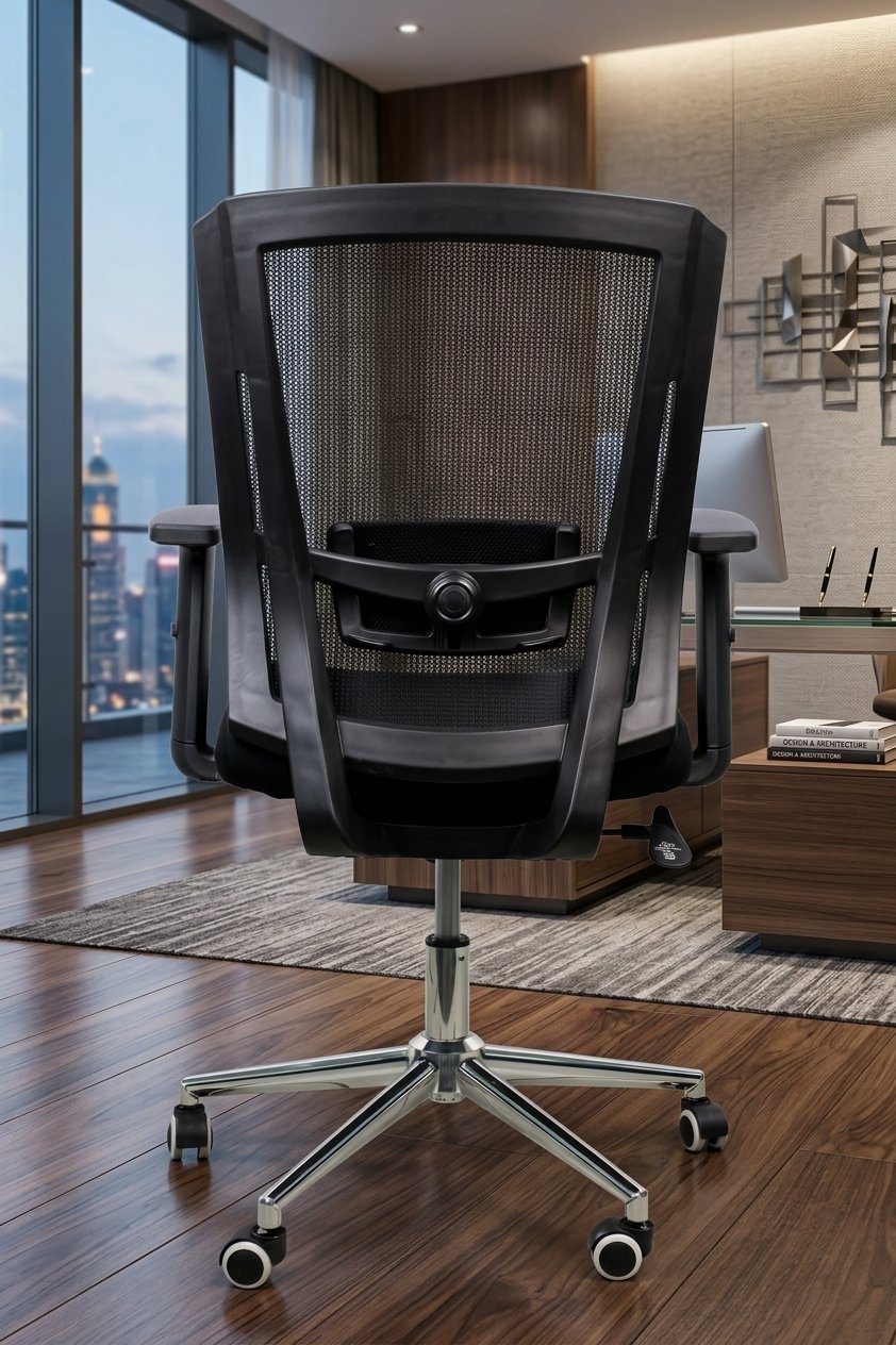 Ergonomic Mid-Back Mesh Office Chair with Chrome Base - Image 2
