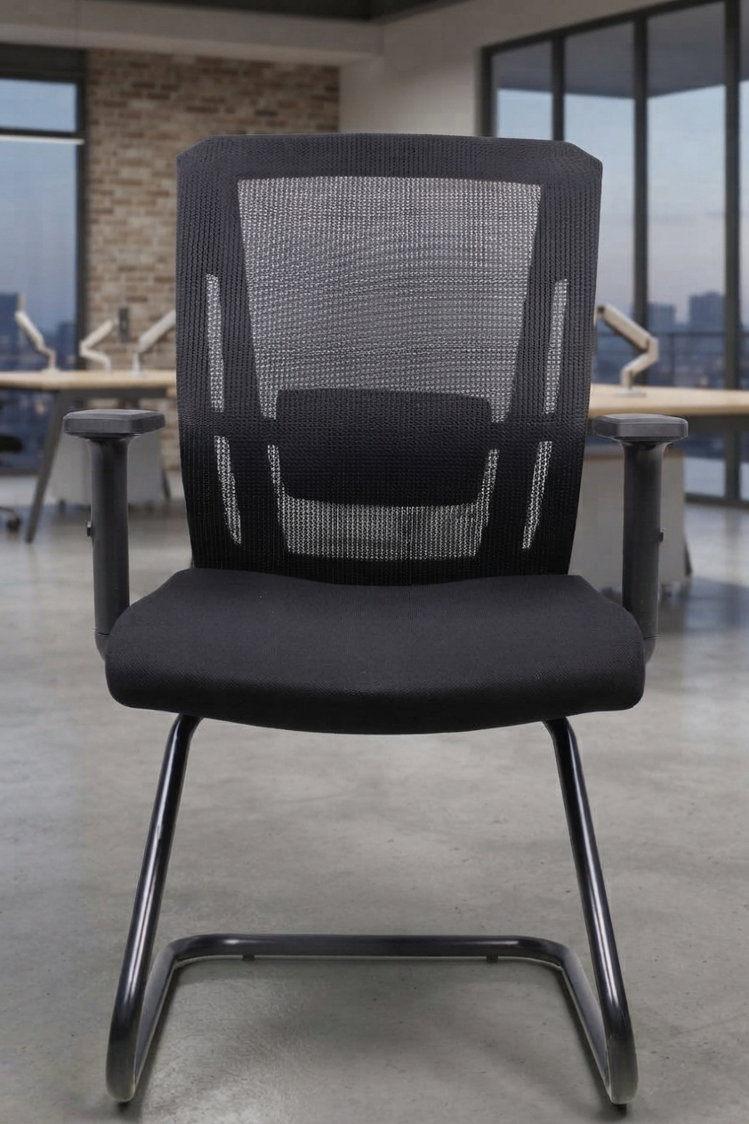Ergonomic Mesh-Back Cantilever Visitor Chair
