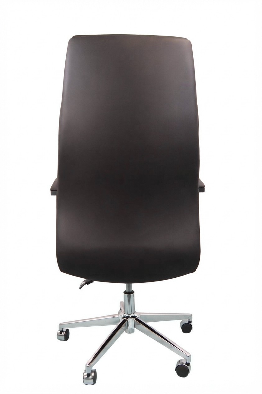 Modern Black Ribbed Executive Office Chair - Image 2
